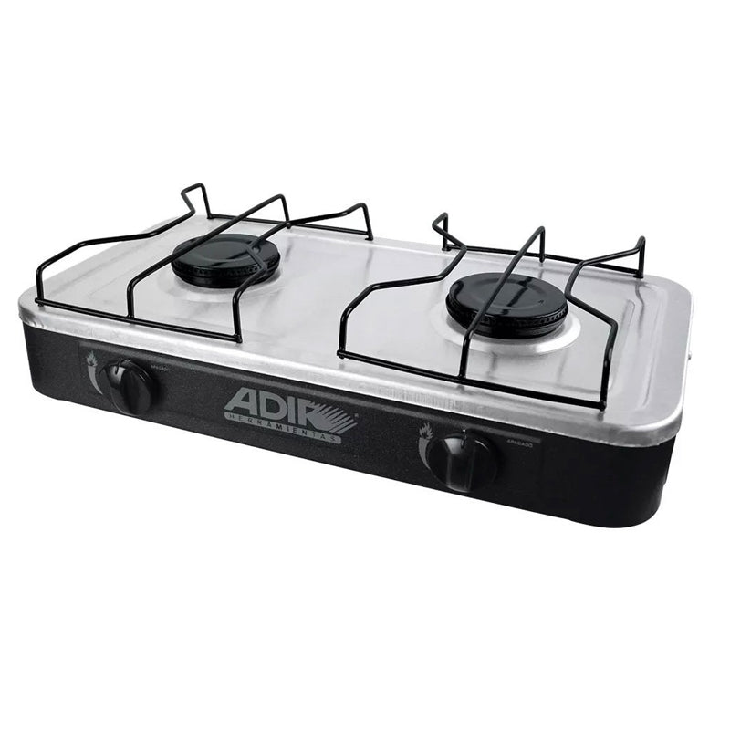 PARRILLA PARA SOBREPONER GAS 2 QUEMADORES 439 ADIR