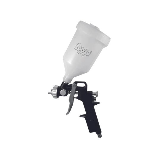 PISTOLA PARA PINTAR GRAVEDAD ALTA PRESION MAX 90PSI VASO PLASTICO 600ml BYP PPG