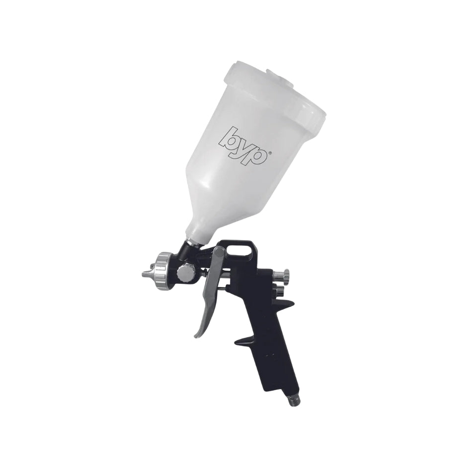 PISTOLA PARA PINTAR GRAVEDAD ALTA PRESION MAX 90PSI VASO PLASTICO 600ml BYP PPG
