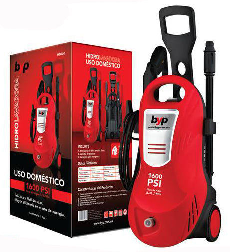 HIDROLAVADORA DOMESTICO 1600PSI 1300W BYP HID00