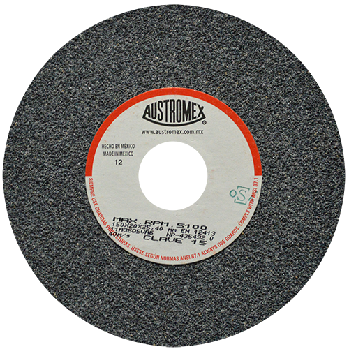 RUEDA ABRASIVA 6" X 3/4" X 1" GRADO 36 GRUESO USO GENERAL (ALTO RENDIMIENTO) AUSTROMEX 15