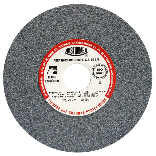 RUEDA ABRASIVA 6" X 1" X 1" GRADO 60 MEDIO AUSTROMEX USO GENERAL (ALTO RENDIMIENTO) mod. 23