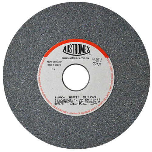 RUEDA ABRASIVA 6'' X 1'' X 1'' GRADO 80 FINO USO GENERAL (ALTO RENDIMIENTO) AUSTROMEX 24