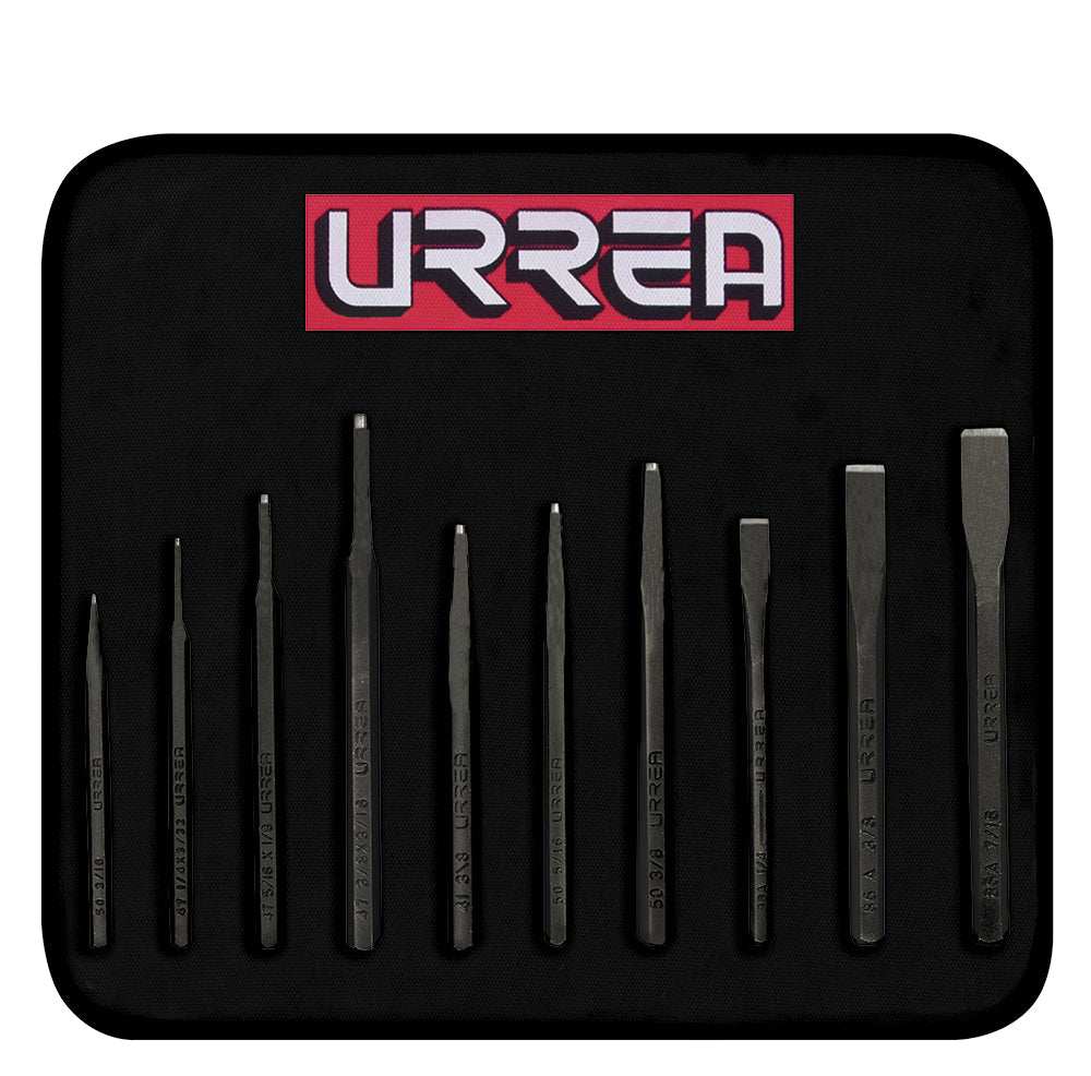 JUEGO PUNZONES CINCELES 10 PIEZA URREA No.2
