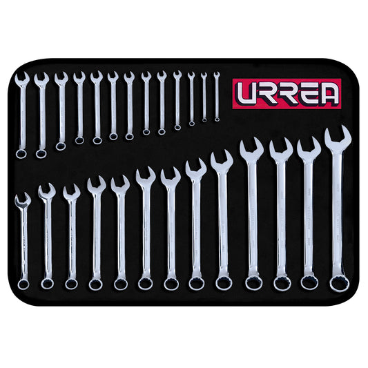 LLAVES MIXTAS (JUEGO 26PZ) 12 PUNTAS (6mm A 32mm) URREA 1200QM