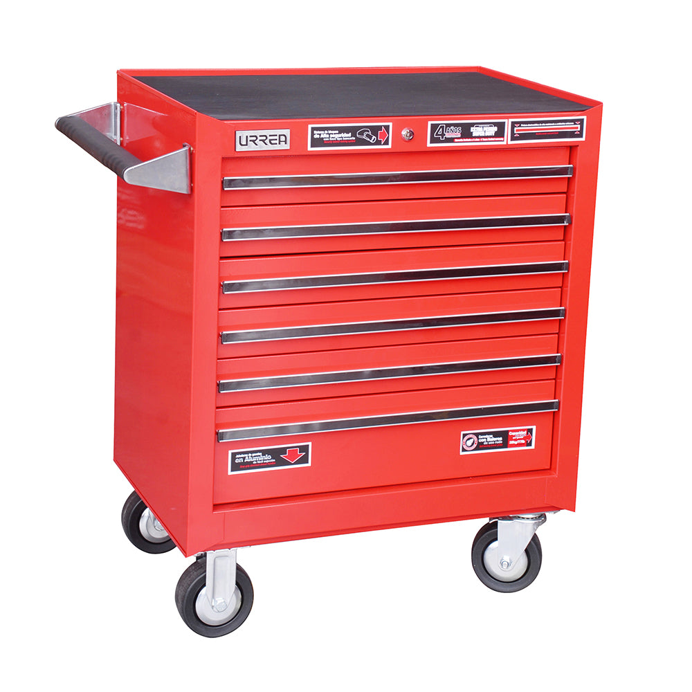 GABINETE MOVIL USO EXTRA PESADO 6 GAVETAS 27" URREA X27M6