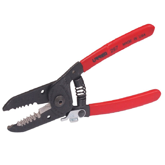PINZA PELACABLE 10-20AWG ALTA PALANCA CON SEGURO URREA 297