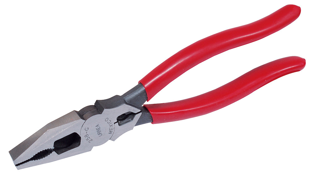 PINZA PARA ELECTRICISTA UNIVERSAL CORTE LATERAL QUIJADAS CURVAS 8-17/32" URREA 258G
