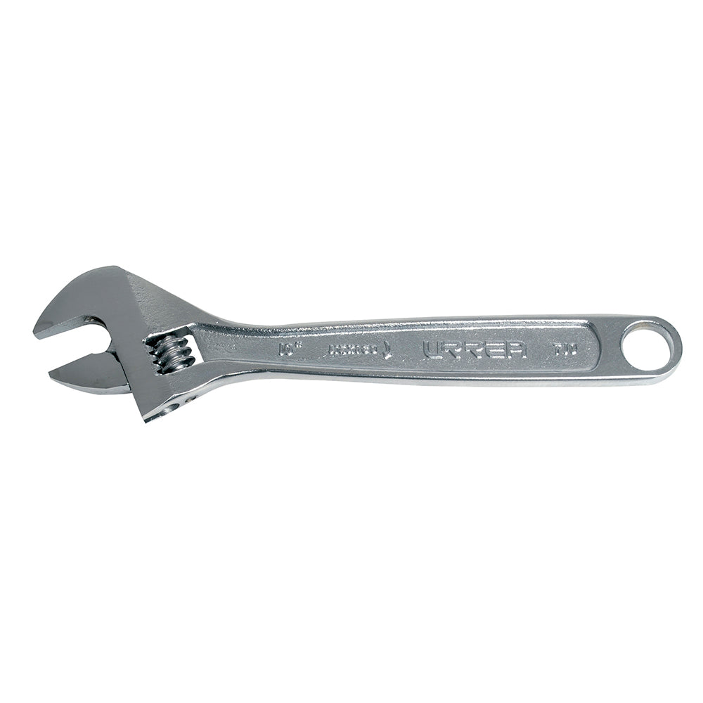 LLAVE AJUSTABLE 10" CROMADA "USO PESADO" URREA 710