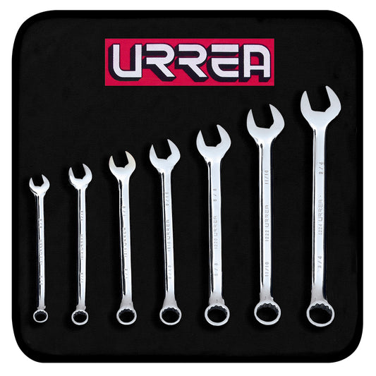 LLAVES MIXTAS (JUEGO 7PZ) 12 PUNTAS (3/8" A 3/4") URREA 1200H