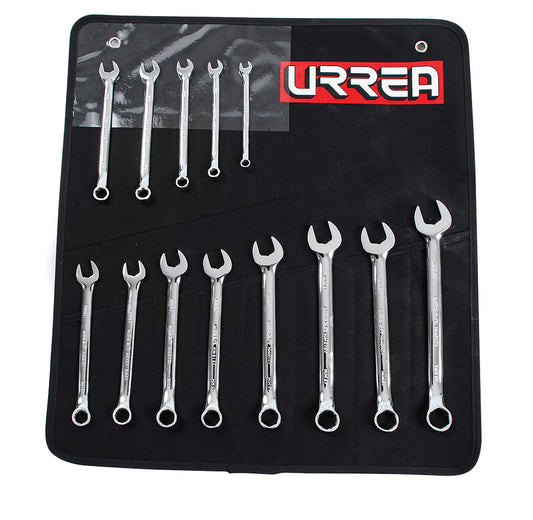 LLAVES MIXTAS (JUEGO 9PZ) 12 PUNTAS (7mm A 13mm) URREA 1200HM