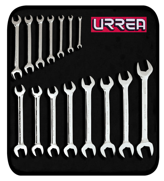 LLAVES ESPANOLAS (JUEGO 15PZ) (3/16" X 1/4" A 15/16" X 1") URREA 3000G