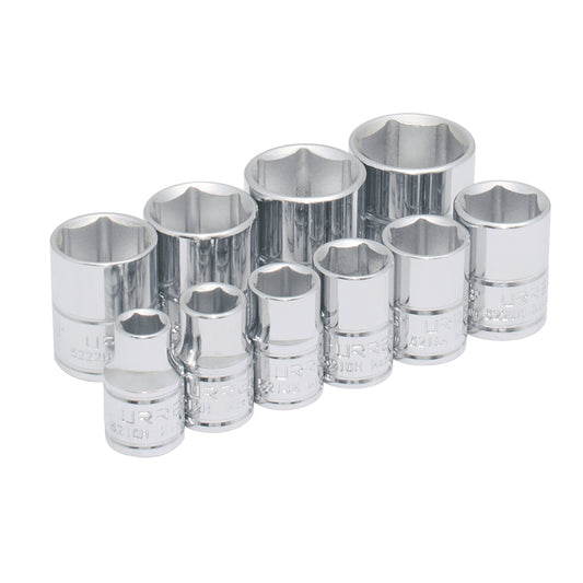 DADOS 3/8" (JUEGO 10PZ) 6PUNTAS 5/16-7/8" URREA 52122