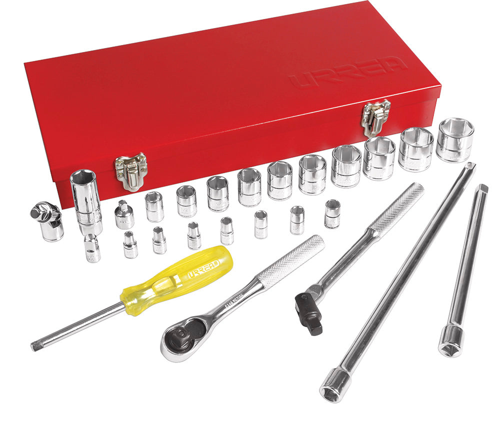 JUEGO AUTOCLE 9.5MM (3/8) 27P. URREA 5200A