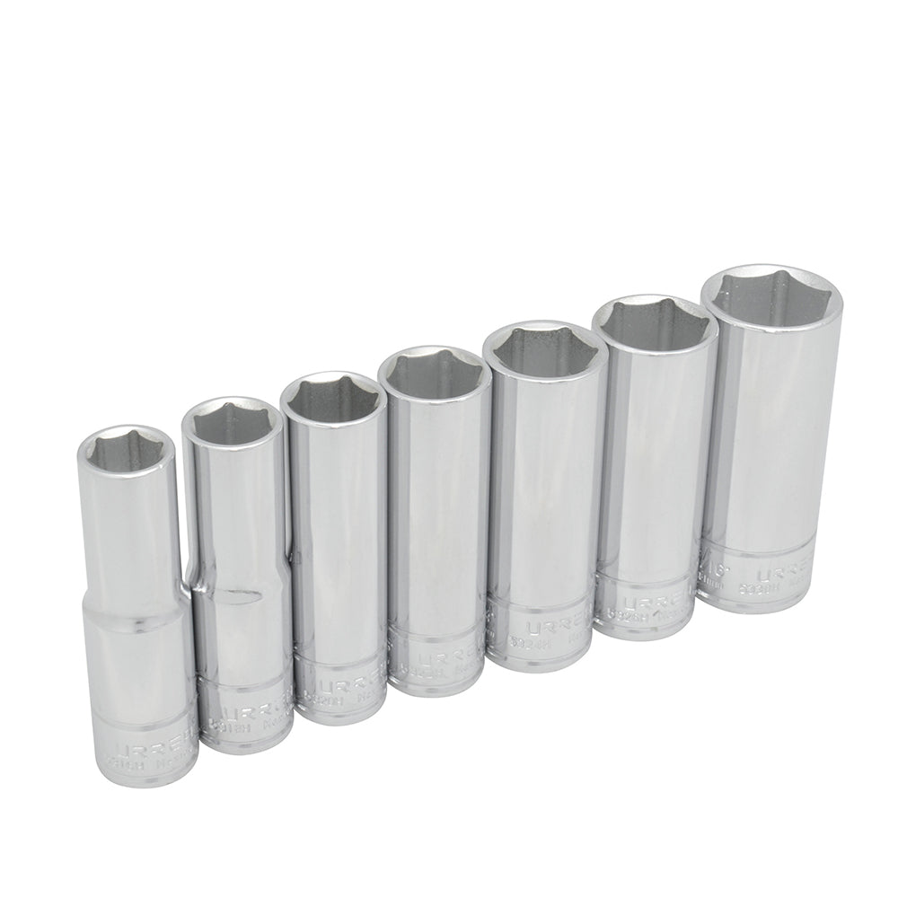 DADOS 1/2" (JUEGO 7PZ) 1/2-15/16" 6 PUNTAS URREA 5300H