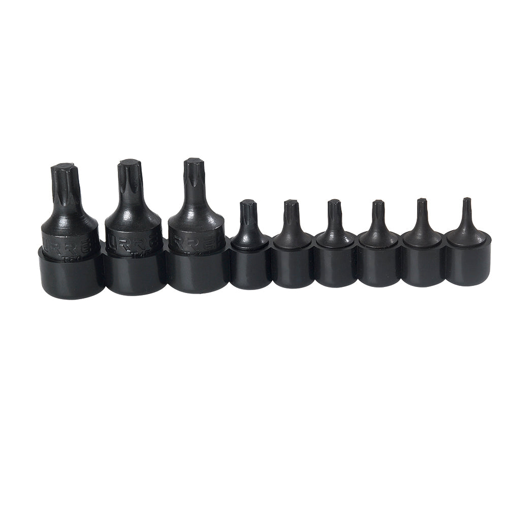 JUEGO 9 DADOS TORX T10-T50 1/4Y3/8 4752W