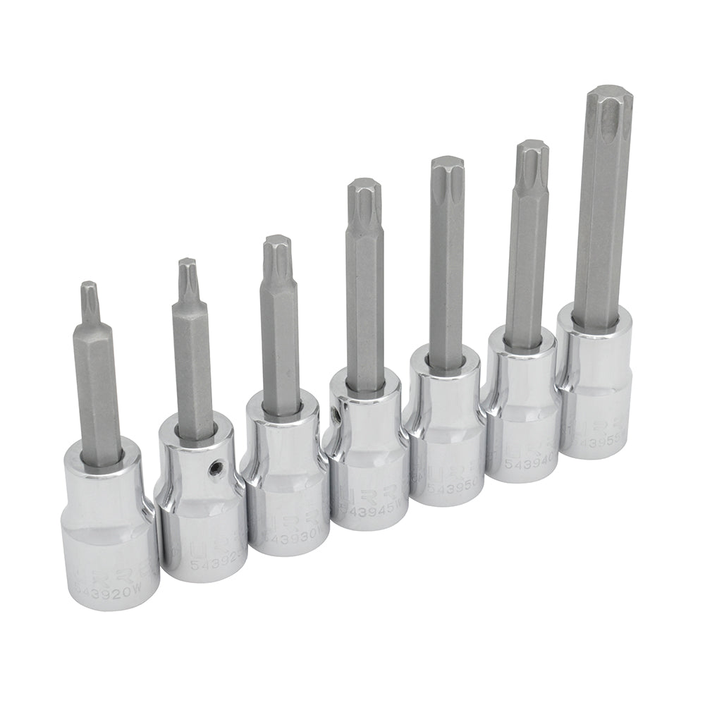 DADOS CON PUNTA TORX 1/2" (JUEGO 7PZ) T20-T55 URREA 5439C