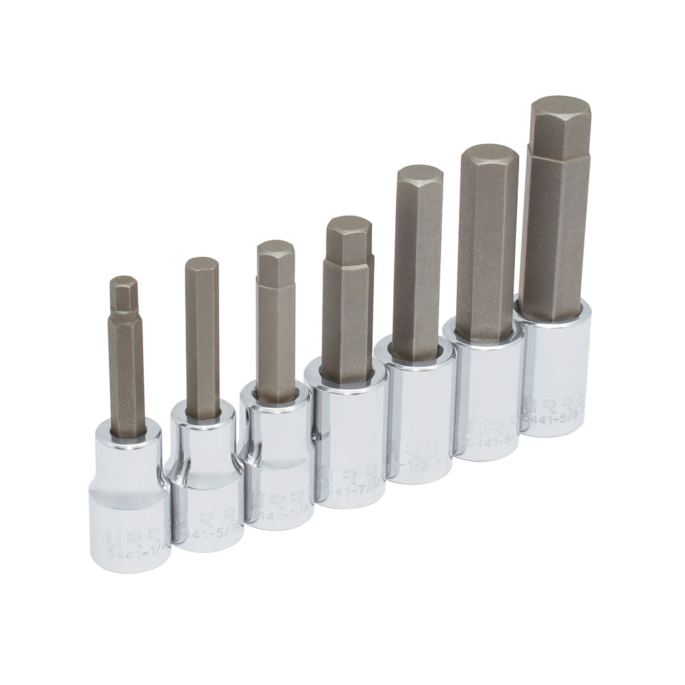 JUEGO DADOS 1/2" HEXAGONAL PULGADAS (7PZAS) URREA 54417
