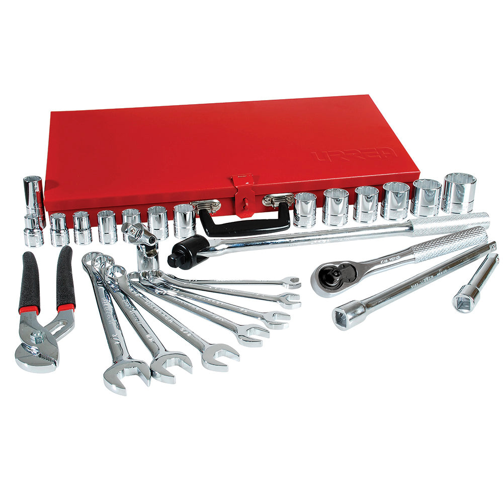 DADOS Y HERRAMIENTA 1/2" (JUEGO 28PZ) 6 Y 12 PUNTAS URREA 5404B