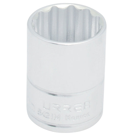 DADO 1/2" METRICO 12 PUNTAS 25MM URREA 5425M