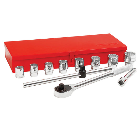 DADOS Y ACCESORIOS 3/4" (JUEGO 11PZ) +CAJA URREA 5500NR