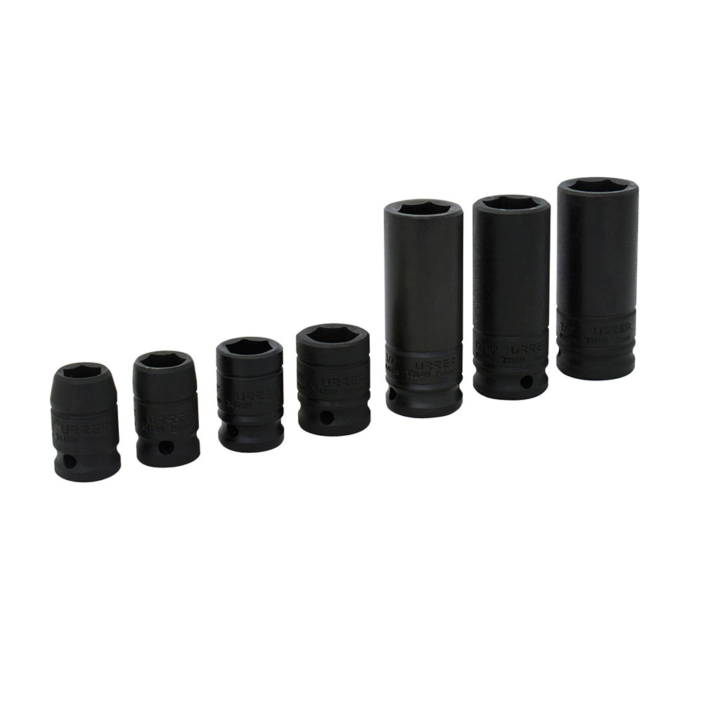 JUEGO 7 DADOS IMPACTO 1/2 STD 6P URREA 7400CA