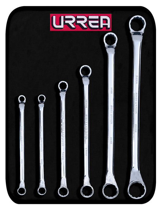 LLAVES ESTRIAS (JUEGO 6PZ) 9mm A 26mm (45 GRADOS) URREA 8100CM