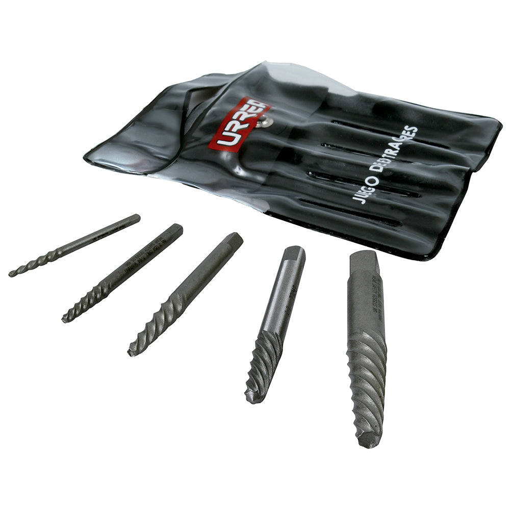 EXTRACTOR (JUEGO 5PZ) P/ TORNILLO "COLA COCHINO" URREA 9500B