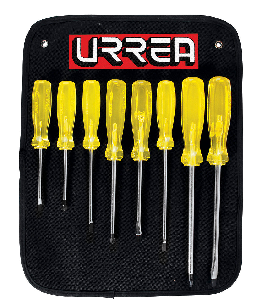 DESTORNILLADORES (JUEGO 8PZ) AMBAR COMBIN. URREA 9600D