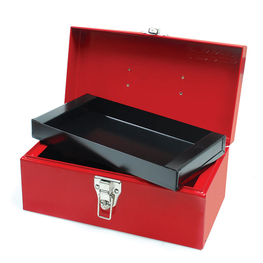 CAJA PORTAHERRAMIENTAS METALICA 12" X 6.3" X 6" ROJA COMPACTA URREA D1