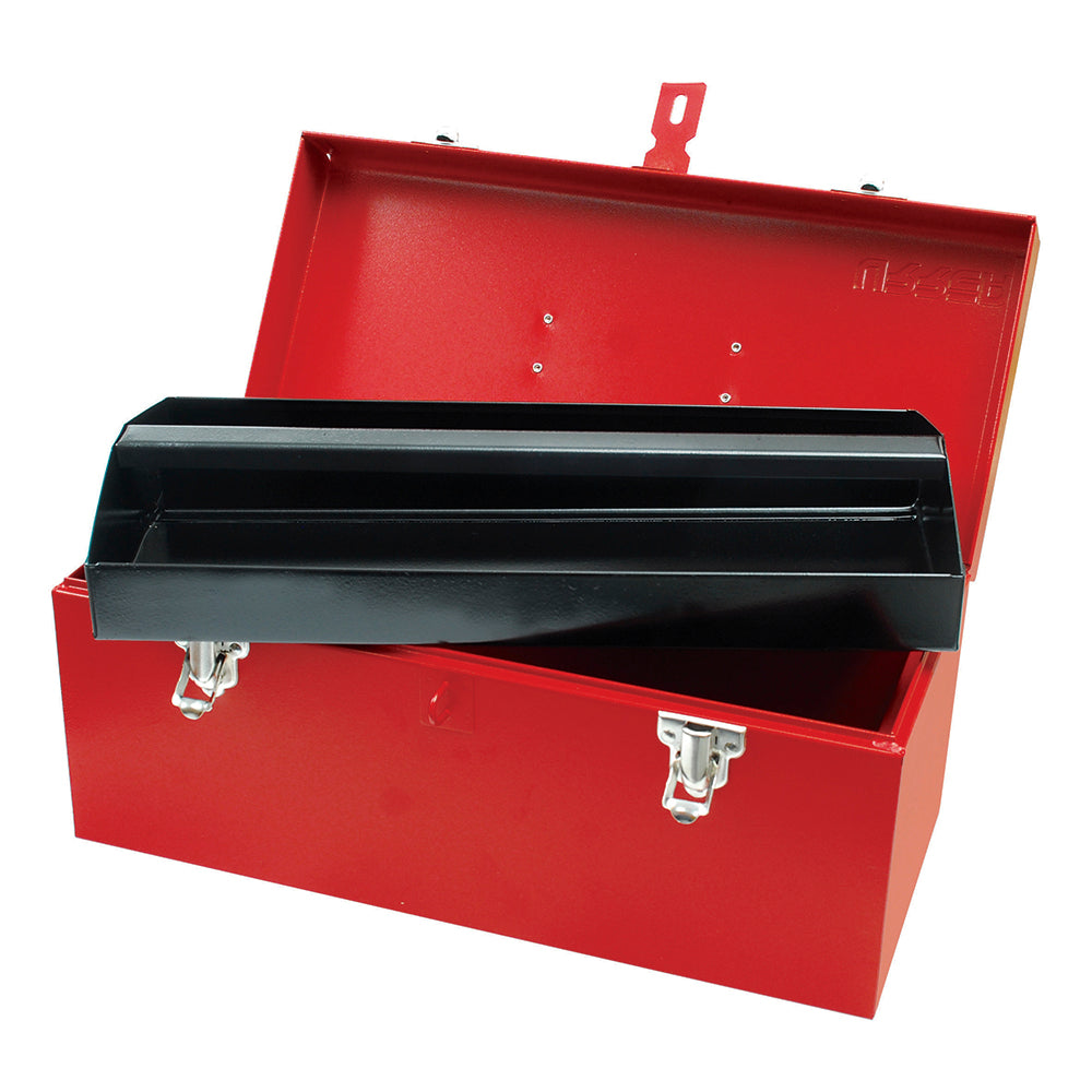 CAJA PORTAHERRAMIENTAS METALICA 16" X 7.5" X 7.5" ROJA URREA D3