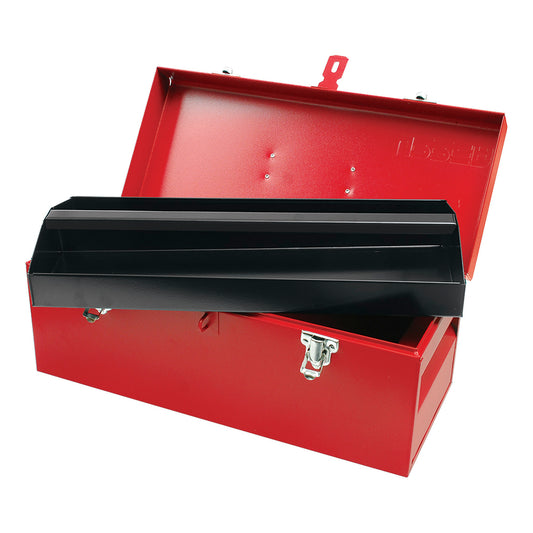 CAJA PORTAHERRAMIENTAS METALICA 17.5" X 7.5" X 7.5" ROJA URREA D4