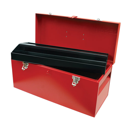 CAJA PORTAHERRAMIENTAS METALICA 20" X 8.5" X 9.5" ROJA URREA D6