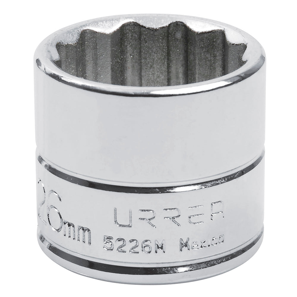 DADO 3/8" METRICO 12 PUNTAS 26MM URREA 5226M