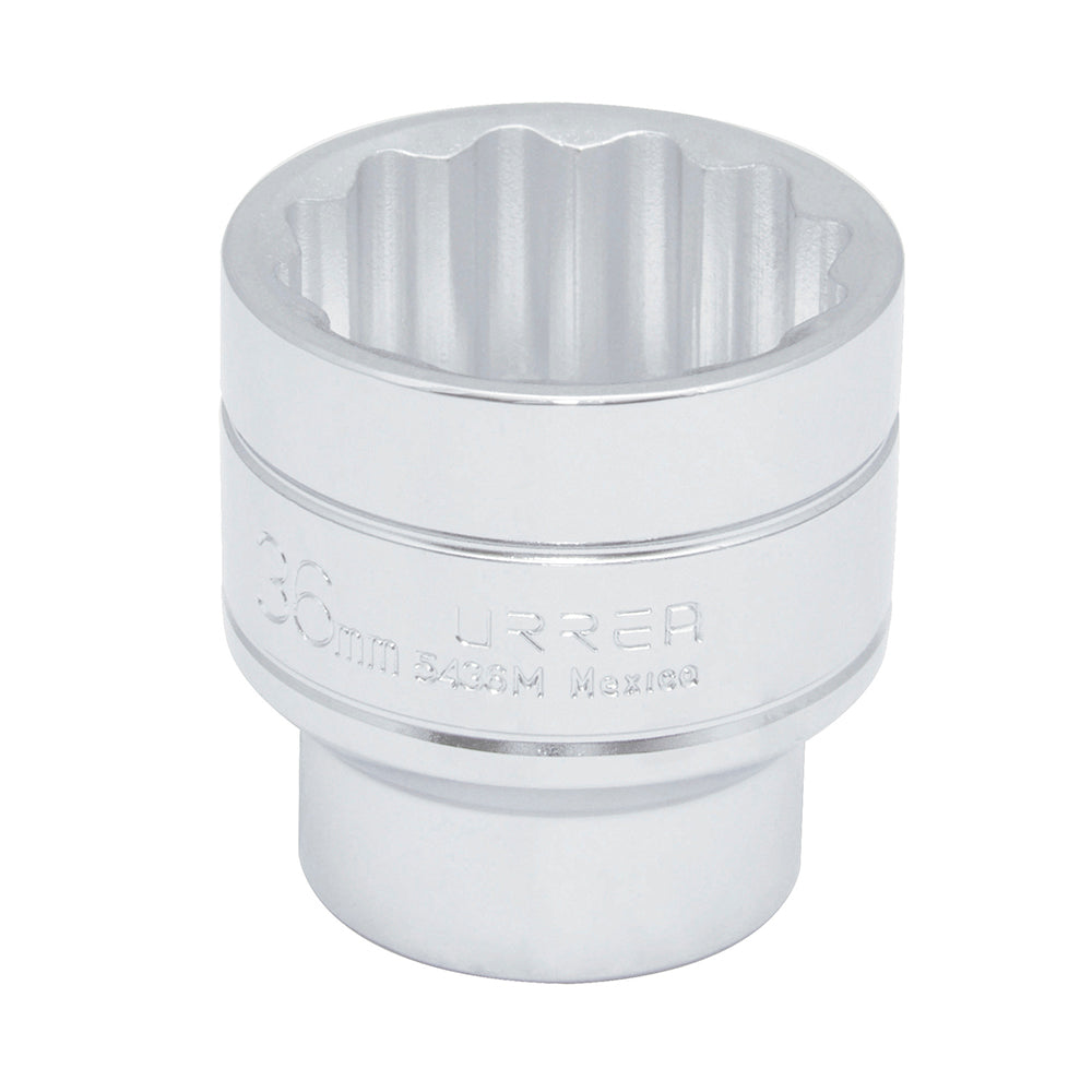 DADO 1/2" METRICO 12 PUNTAS 36MM URREA 5436M