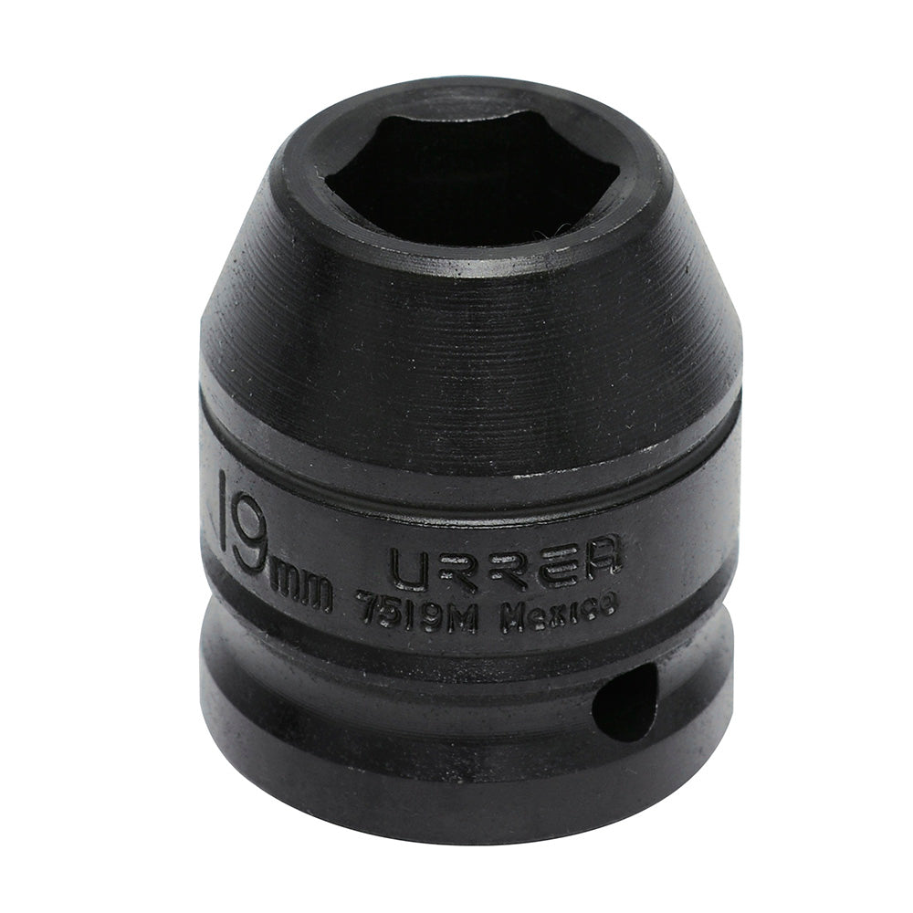 DADO IMPACTO 3/4" METRICO 6 PUNTAS 19MM URREA 7519M
