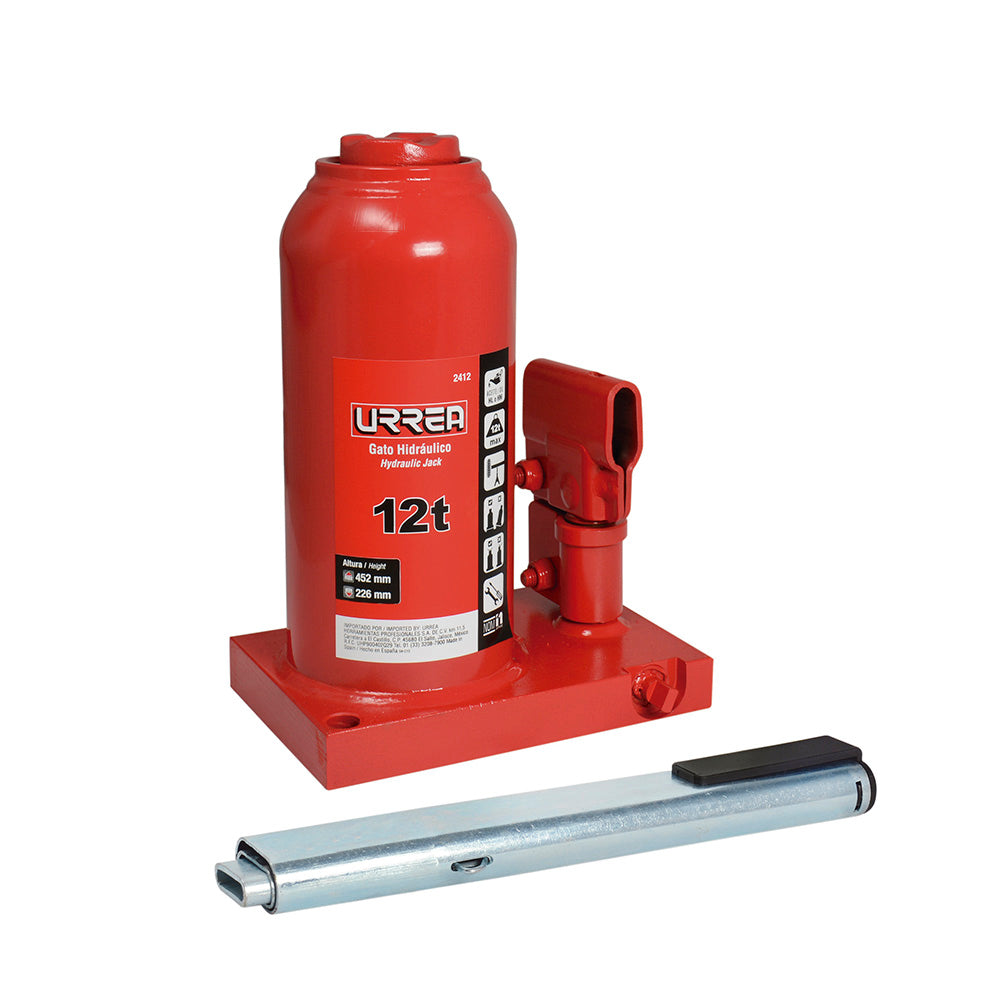 GATO HIDRAULICO DE BOTELLA 12 TON URREA 2412