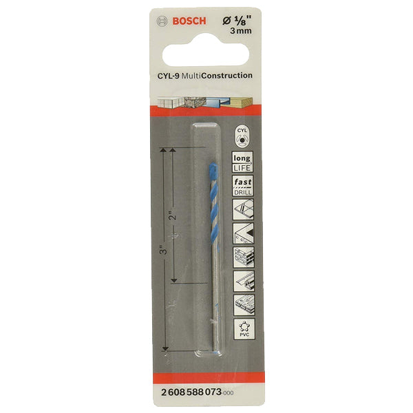 BROCA MULTI-CONSTRUCCION 1/8" X 3" BOSCH 2608588073/2608901457