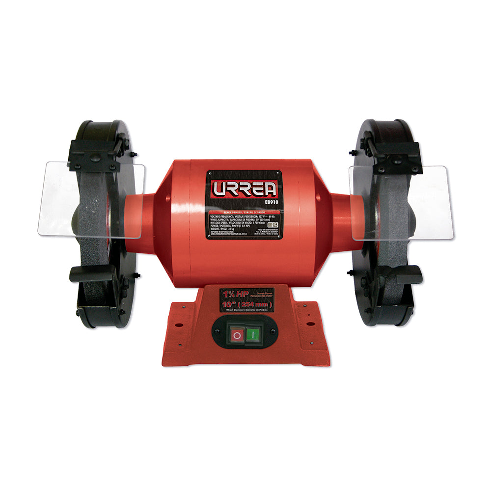 ESMERIL DE BANCO 10" 1.25HP 900W 127V 1 FASE USO PESADO URREA EB910