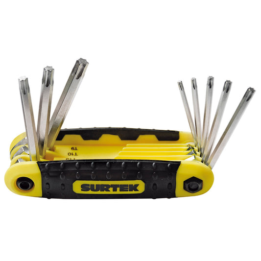 LLAVES HEXAGONALES TORX (JUEGO 8PZ) TIPO NAVAJA SURTEK