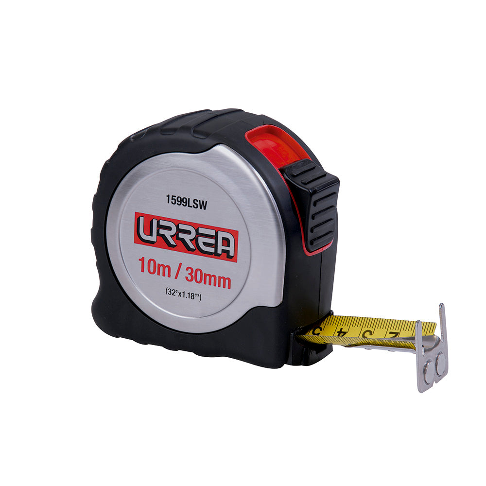 FLEXOMETRO DE ACERO INOXIDABLE 8mts X 30 MM URREA 1598LSW