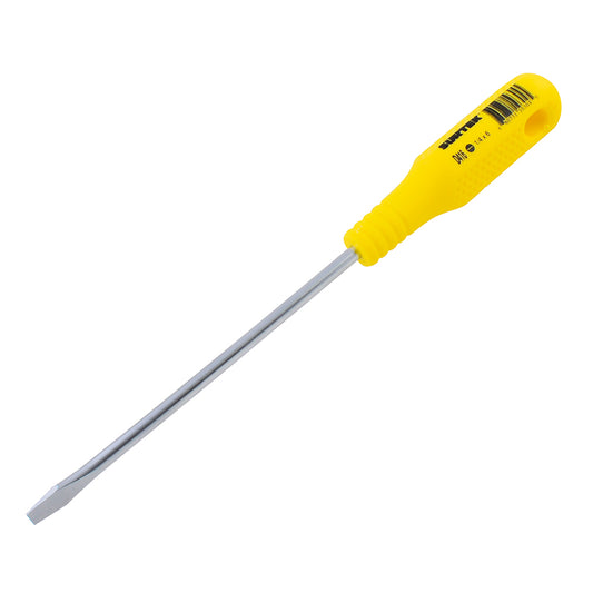 DESTORNILLADOR AMARILLO BARRA REDONDA PUNTA PLANA 1/4 X 6" SURTEK D416