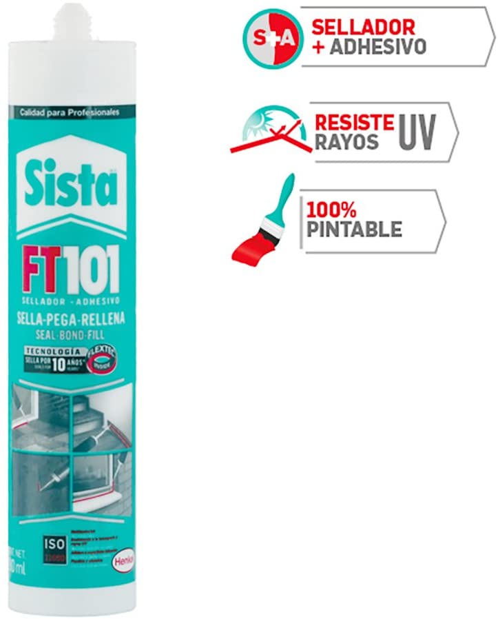 SILICON CONSTRUCCION GRIS 280ml SISTA FT101