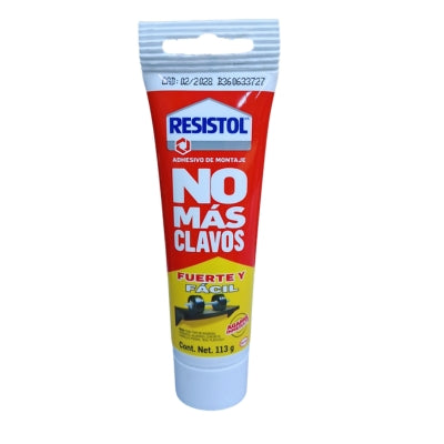 RESISTOL "NO MAS CLAVOS" FUERTE Y FACIL 113gr