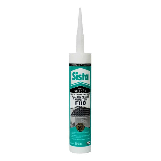 SILICON PLASTICO Y METAL (BLANCO) 300ml SISTA F110