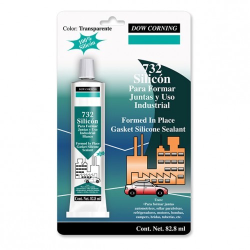 SILICON TRANSPARENTE TUBO 82.8ml  732 DOW CORNING