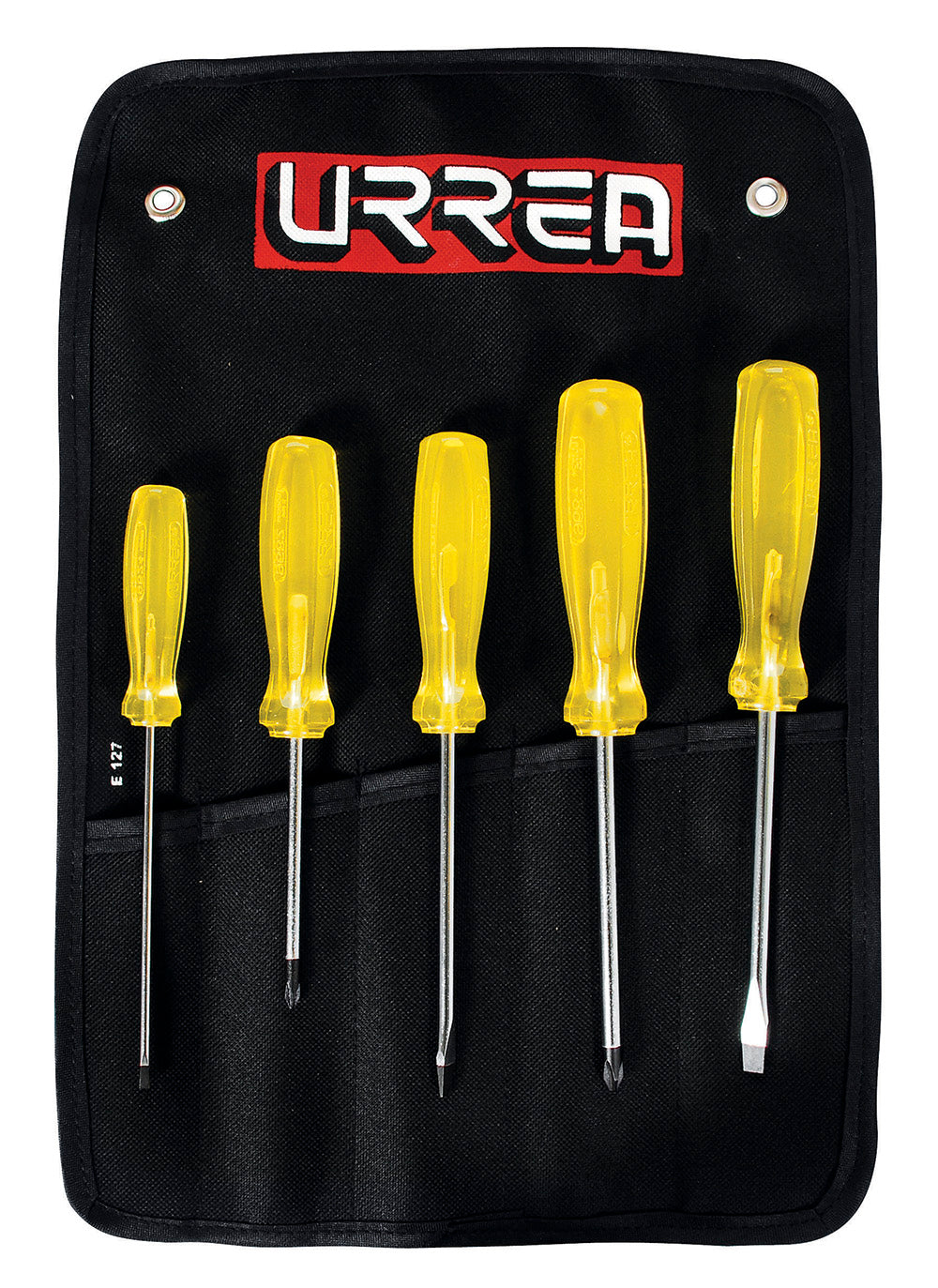DESTORNILLADORES (JUEGO 5PZ) AMBAR COMBINADOS URREA JBUD01
