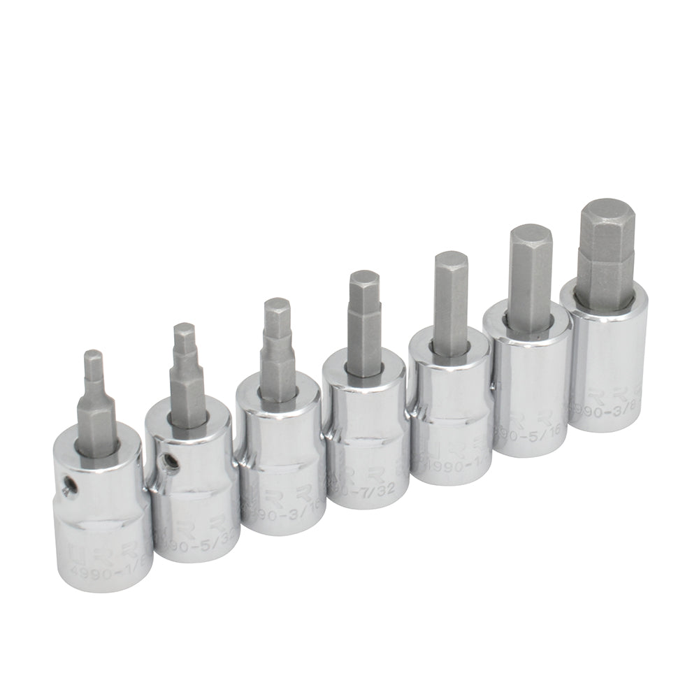 DADOS 3/8"� PUNTA HEXAGONAL (JUEGO 7PZ) 1/8 - 3/8" URREA 49907