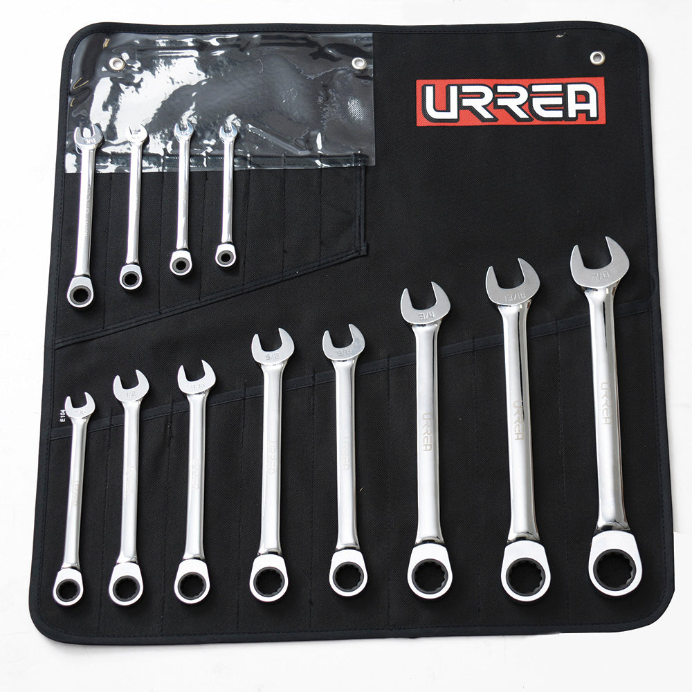 LLAVES COMBINADAS MATRACA (JUEGO 15PZ) URREA 1201MCM