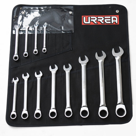 LLAVES COMBINADAS MATRACA (JUEGO 15PZ) URREA 1201MCM